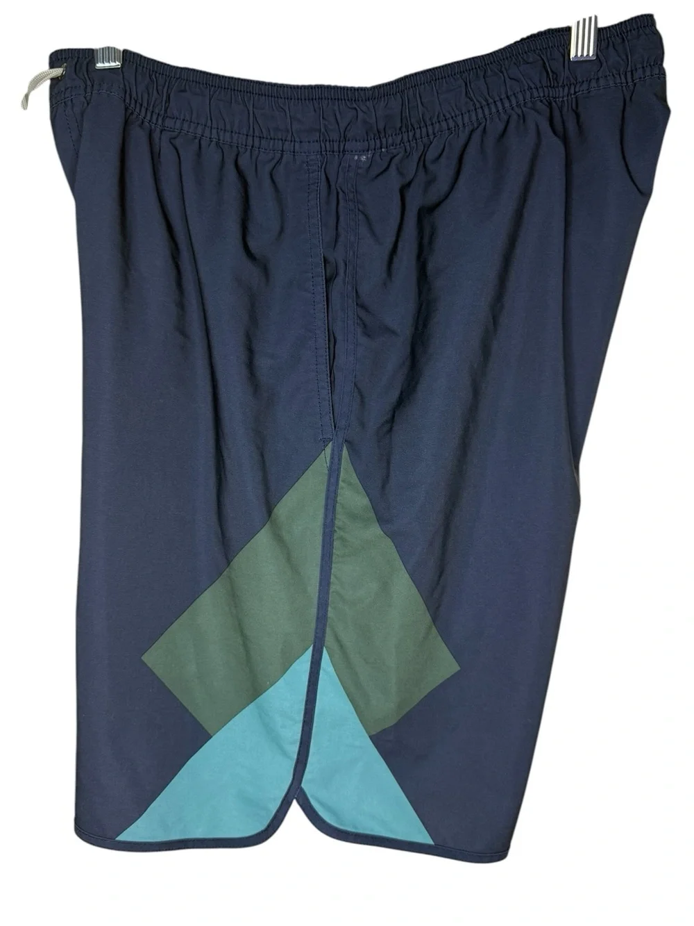 Fair Harbor Navy Blue Swim Shorts with Green Design size XL